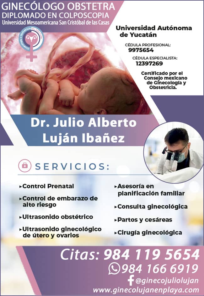 Dr. Julio Alberto Luján Ibañez - Ginecólogos Obstetras en Playa del Carmen