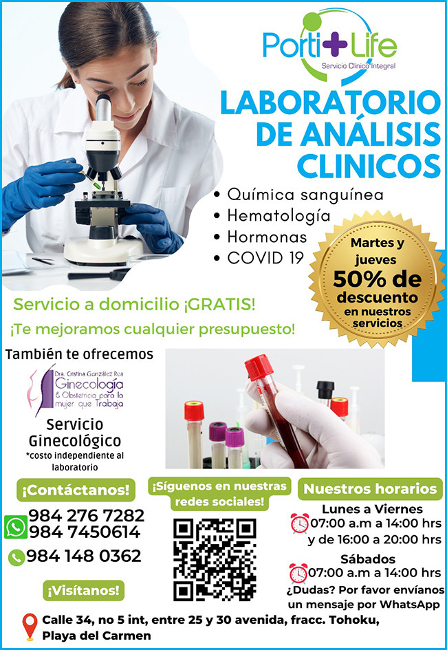 PortiLife Servicio Clínico Integral - Laboratorios de Análisis Clínicos en Playa del Carmen
